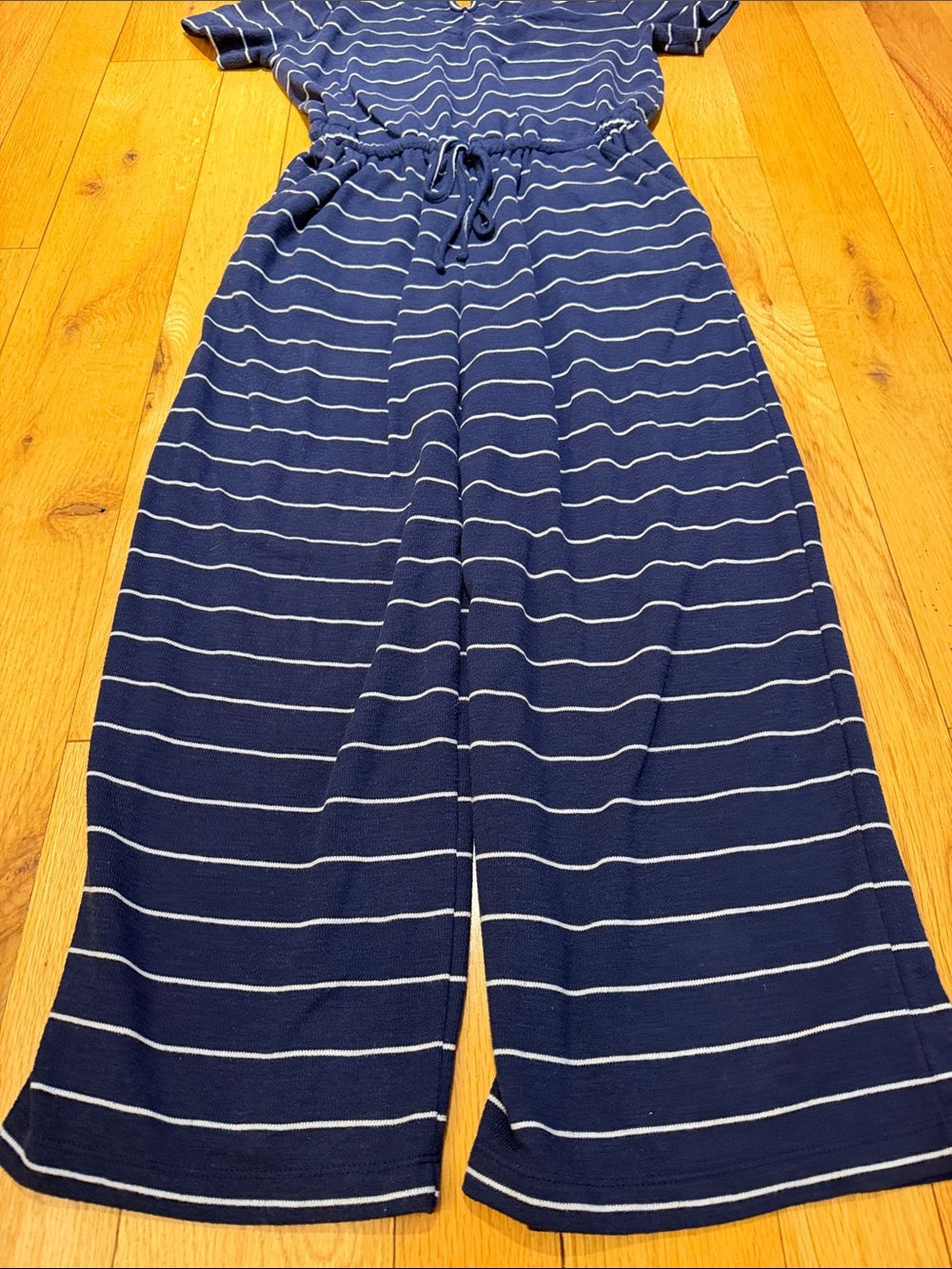 Old Navy Women’s Blue Striped Jumpsuit Size Medium - C1-337 - Picture 6 of 9
